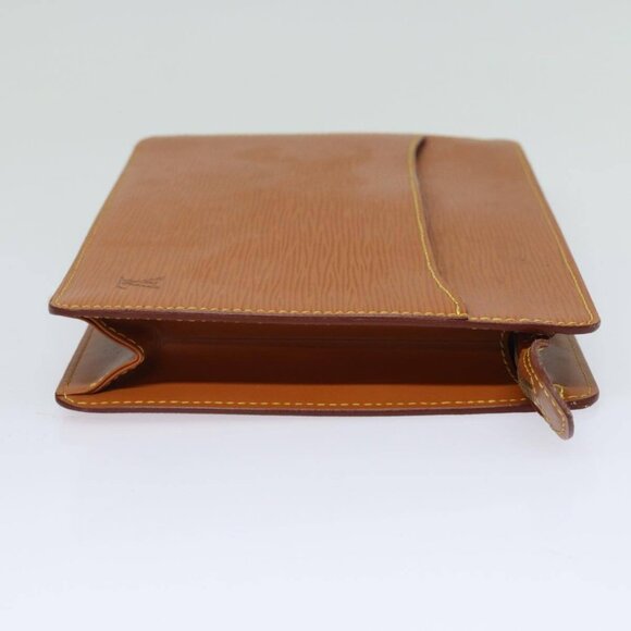 LOUIS VUITTON Epi Pochette Homme Clutch Bag Brown Zipang gold - Picture 11 of 14